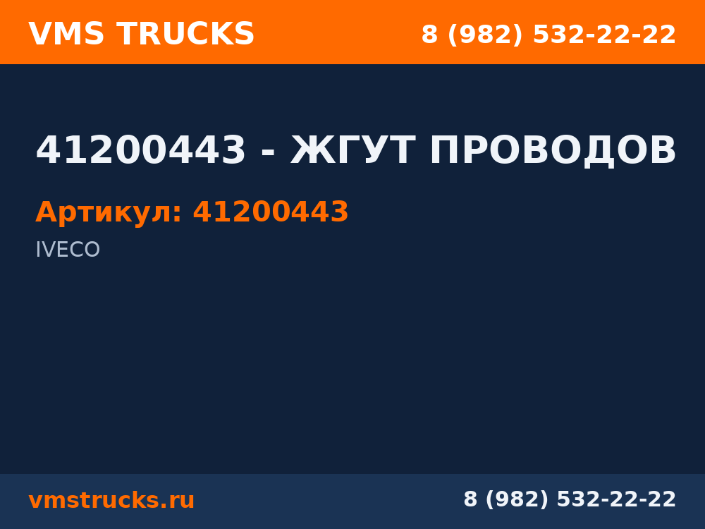 41200443 - ЖГУТ ПРОВОДОВ 41200443