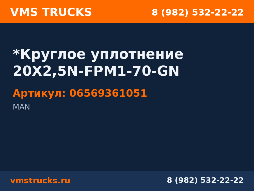 *Круглое уплотнение 20X2,5N-FPM1-70-GN 06569361051