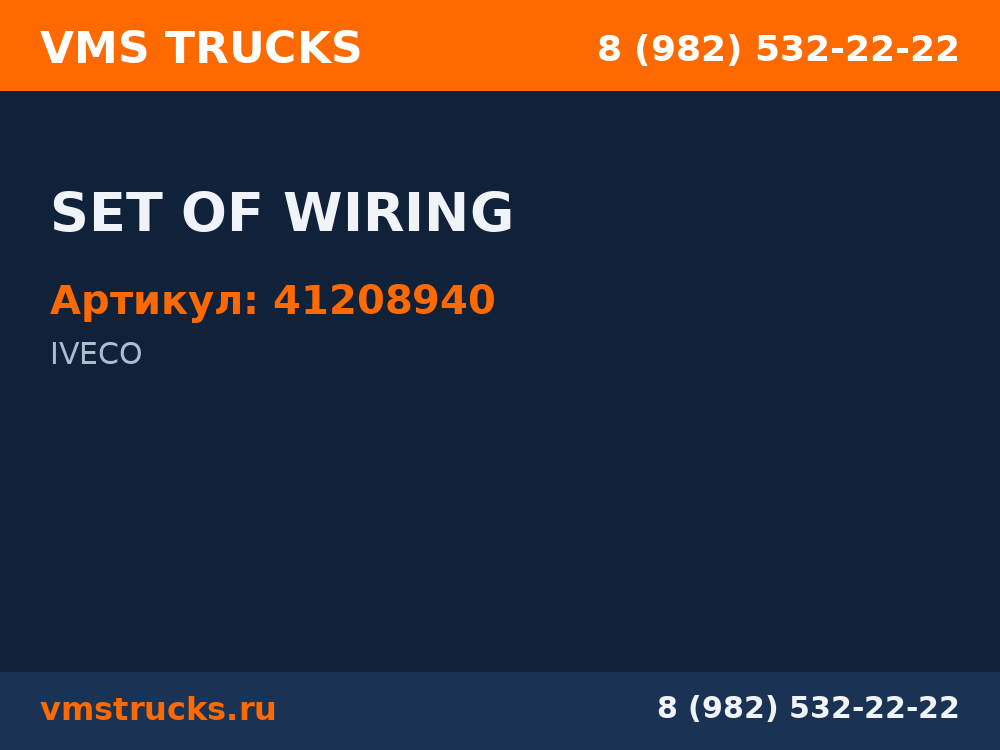 SET OF WIRING 41208940