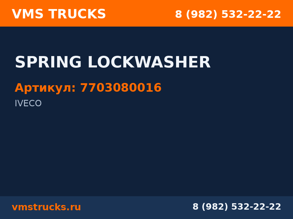 SPRING LOCKWASHER 7703080016