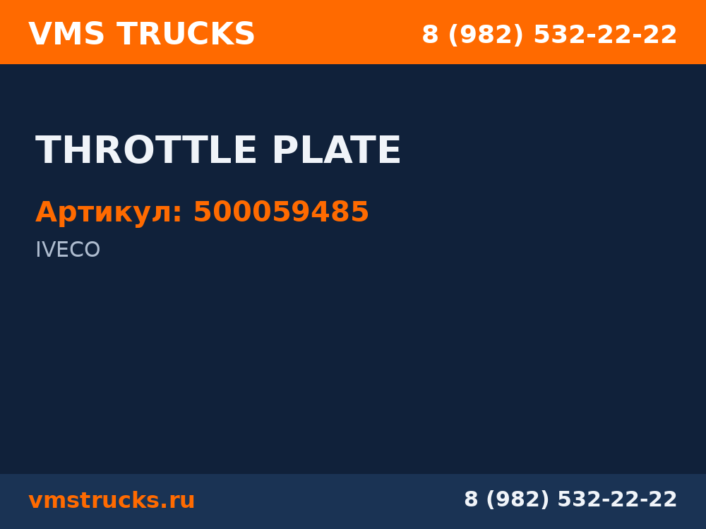 THROTTLE PLATE 500059485